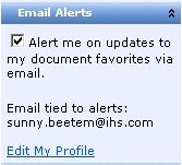 Favorites Alert Notification